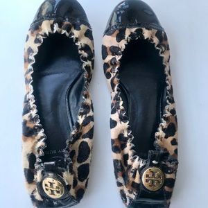 Tory Burch Leopard Hair Flats Size 9